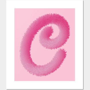 C Pink Animal Initials Posters and Art